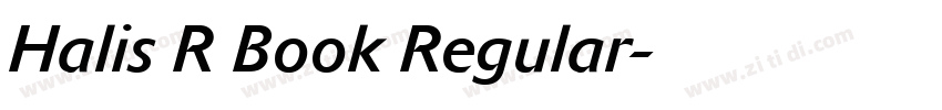 Halis R Book Regular字体转换